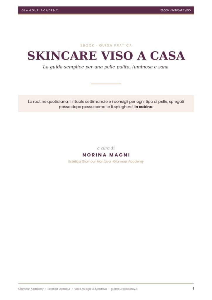 Copertina ebook Skincare viso a casa - Glamour Academy